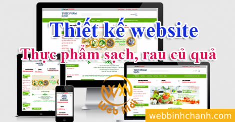 Thiết kế website Thực phẩm sạch, rau củ quả