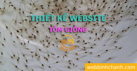 Thiết kế Website Tôm giống, Bán tôm giống, các sản phẩm nuôi tôm giống